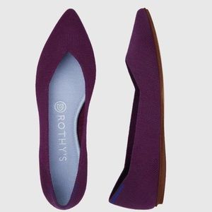 Rothy's Merino Point Shoes, Aubergine Size 9.5
